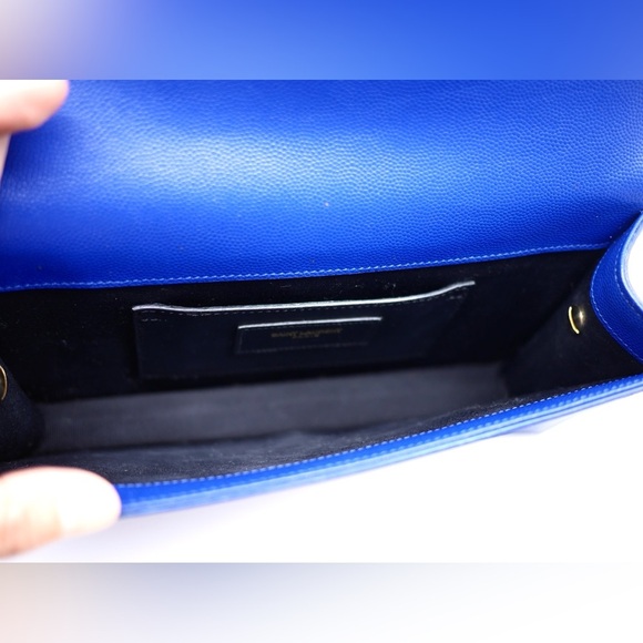 🍓YSL Monogram Flap Clutch in Grained Leather - Picture 14 of 16